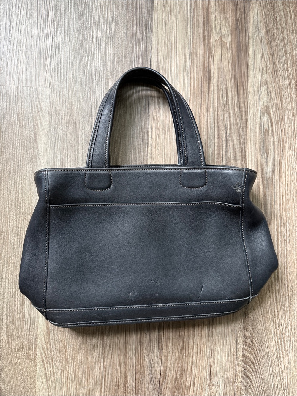 vintage Black Coach Bleeker Leather Tote Bag